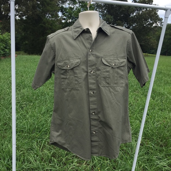Vintage C.C. Filson Hunting Safari Shirt Sz 44 - Picture 8 of 8